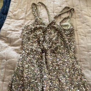 Parker black label sequined evening gown